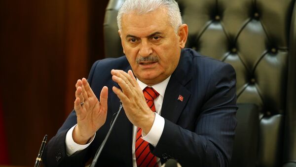 Başbakan Binali Yıldırım, Çankaya Köşkü'nde Bakanlar Kurulu toplantısının ardından gazetecilere açıklamalarda bulundu. - Sputnik Türkiye