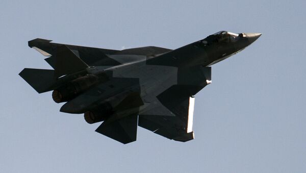 Rus Su-57 (Sukhoi T-50) Moskova Uluslararası Ordu Oyunları - Sputnik Türkiye